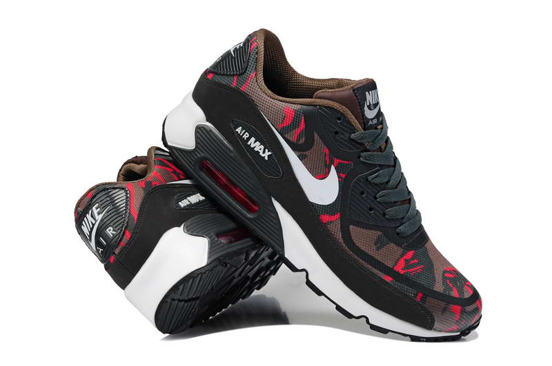 Nike Air Max 90 Chaussures Hommes pre bande Brun Gris (2)